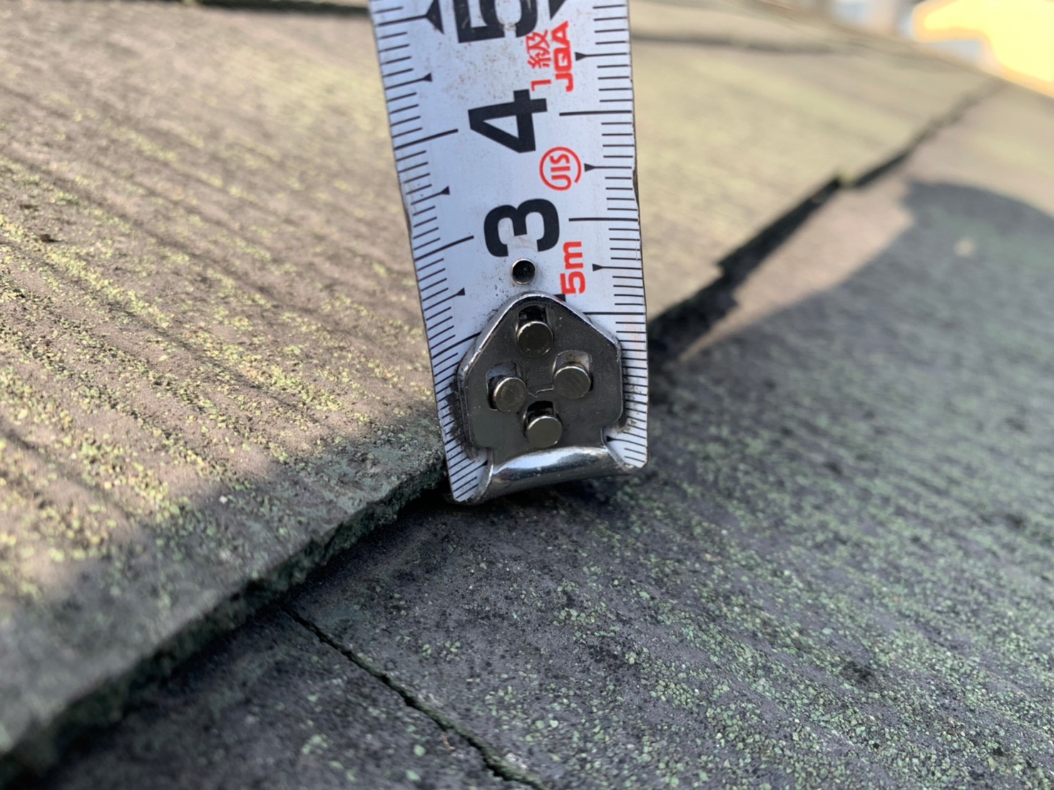 少しだけそり上がっています